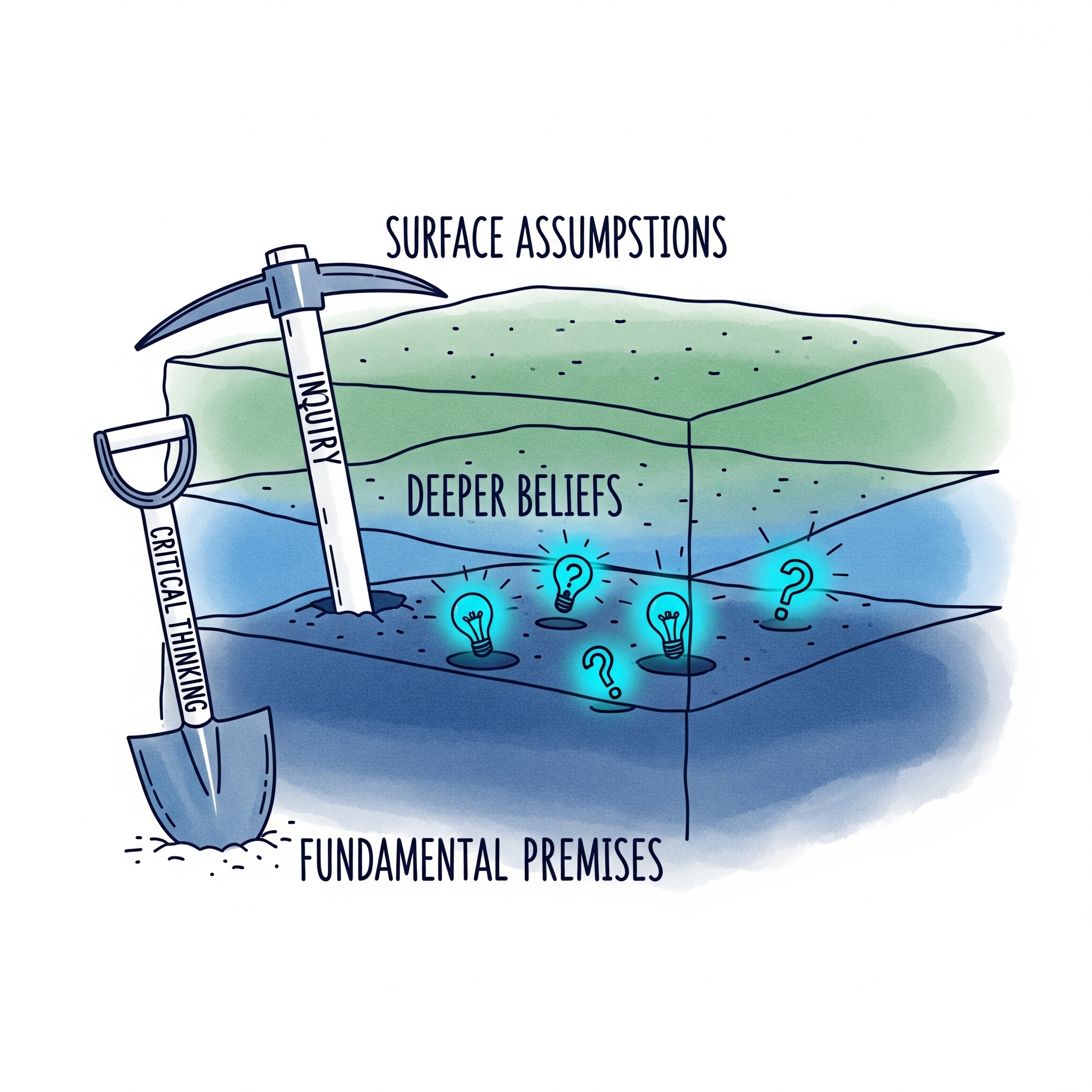 Existential Question Framework and Assumption Testing